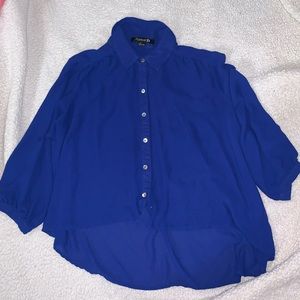 Forever21 Royal blue button down blouse